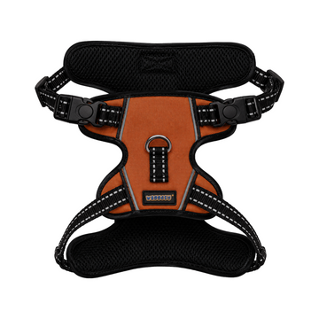 Adjustable Full Body Harness - Comfortable Fit, Durable Polyester, Rust Small