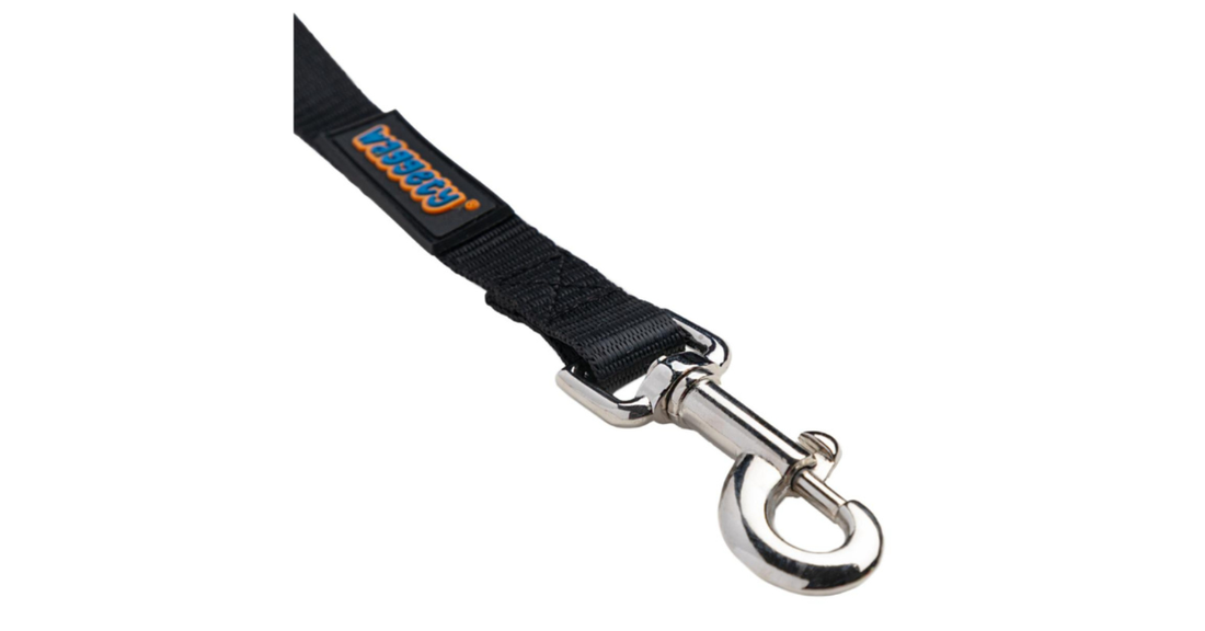 Waggety Dog Leash - Durable Black Polyester, Comfortable Padded Grip, Stylish Pet Leash for Dogs - Waggety 