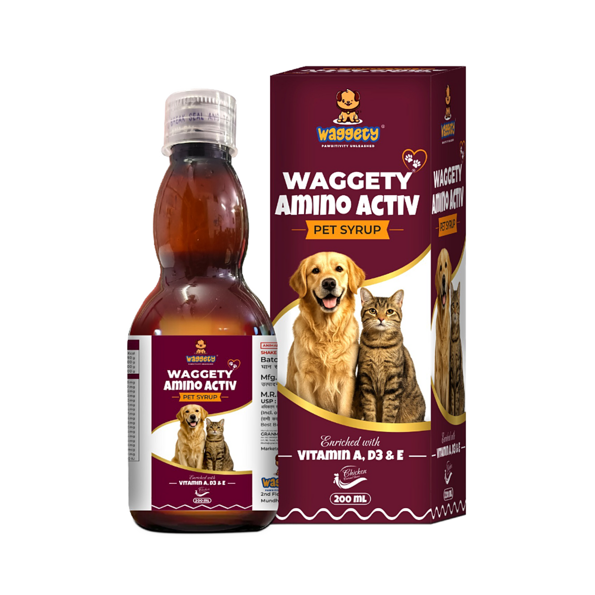 Waggety Amino Activ Syrup 200 ml - product image