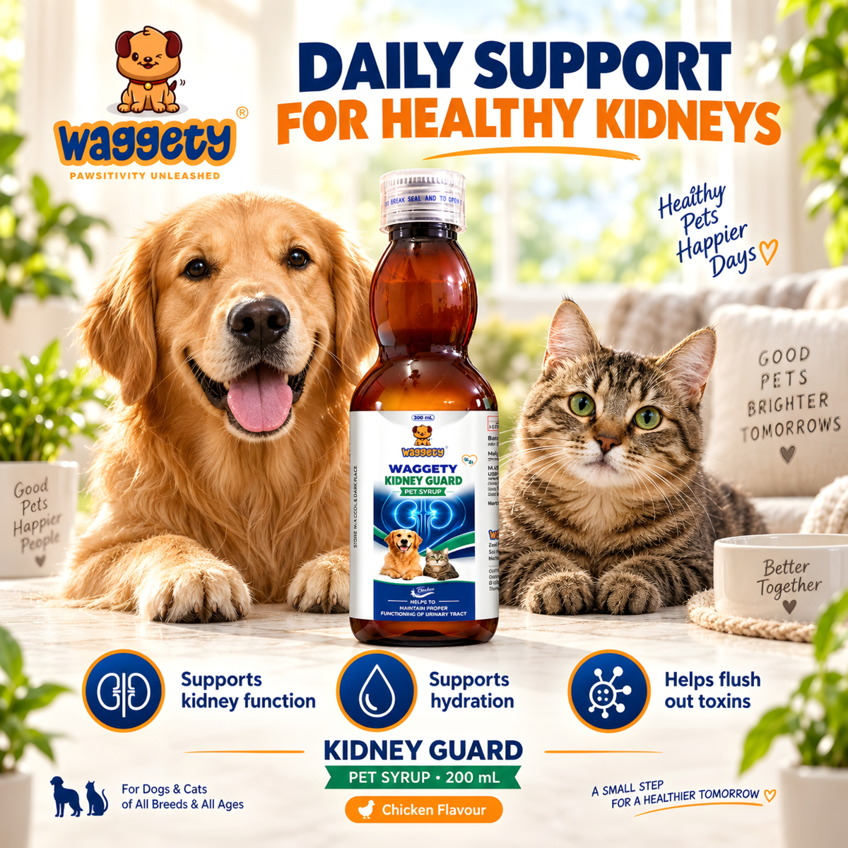 Waggety Kidney Guard Syrup 200 ml - feature 1